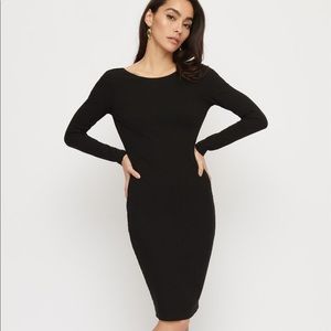 3/15$ 5/25$ Dynamite black long sleeve dress pockets zipper gold details